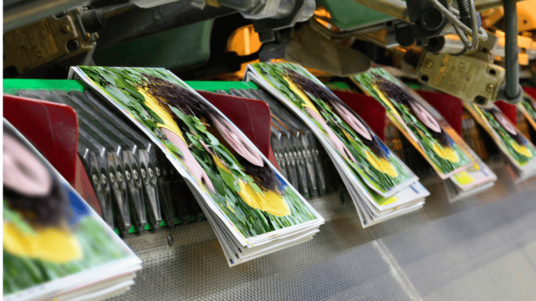 brochures being printed