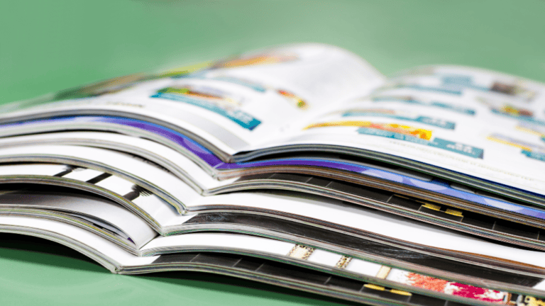 stack of printed brochures